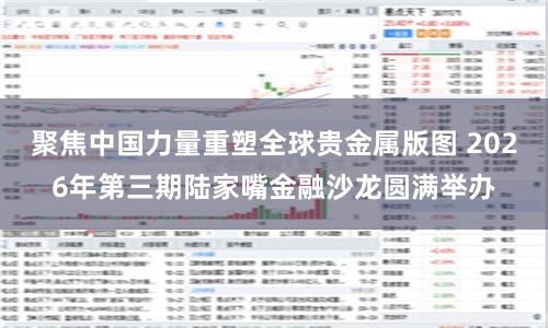 聚焦中国力量重塑全球贵金属版图 2026年第三期陆家嘴金融沙龙圆满举办