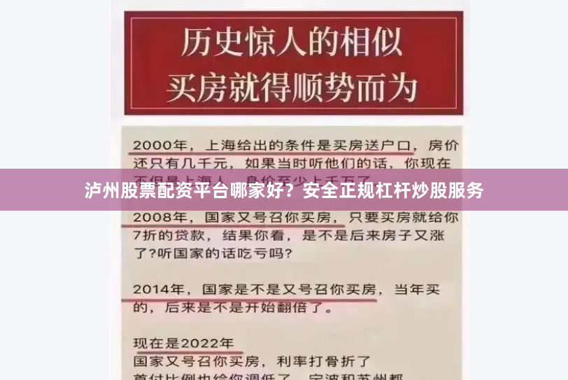 泸州股票配资平台哪家好？安全正规杠杆炒股服务